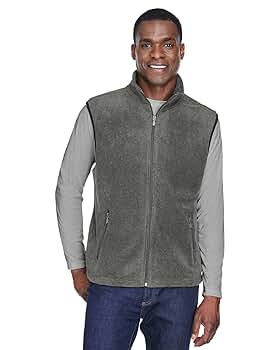 トップス RIBBON TWILL VEST (CHARCOAL) Harriton Adult 8 oz. Fleece Vest S CHARCOAL at Amazon Men's